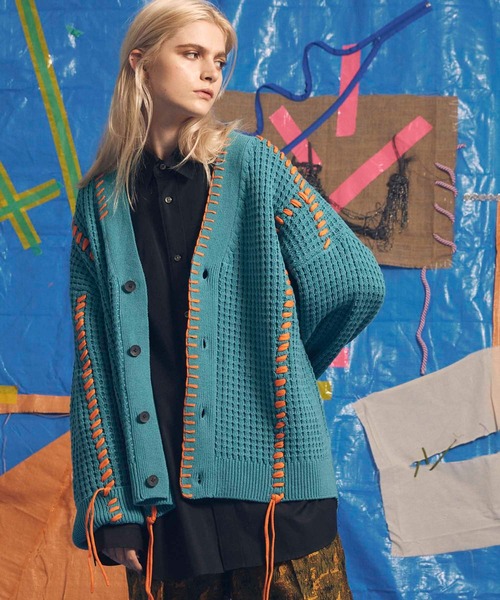 MAISON SPECIAL」 ニットカーディガン 2 サックスブルー メンズ  