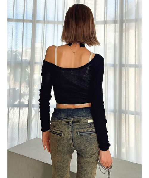 GYDA（ジェイダ） ニット セーター チョーカー付きシアーニット