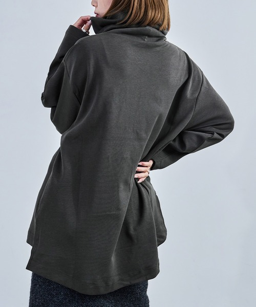 Fashion Letter tシャツ 「M-4L」オーバーサイズハイネックプル