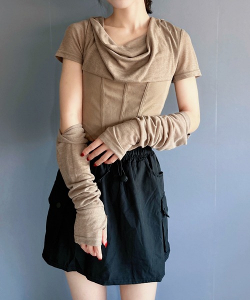 tシャツ 「袖が取り外せる2way！春夏コーデで大活躍」シアートップス レディース tシャツ 「袖が取り外せる2way！春夏コーデで大活躍」シアー