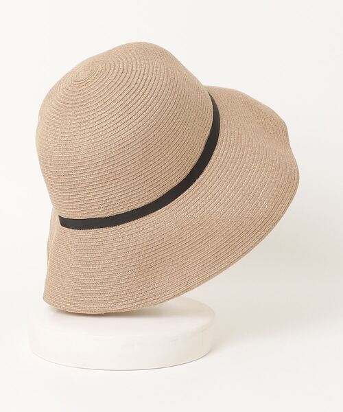 puishop ストローハット ベージュ