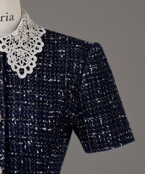 emiriawiz ワンピース Tweed Dress with Chemical Lace