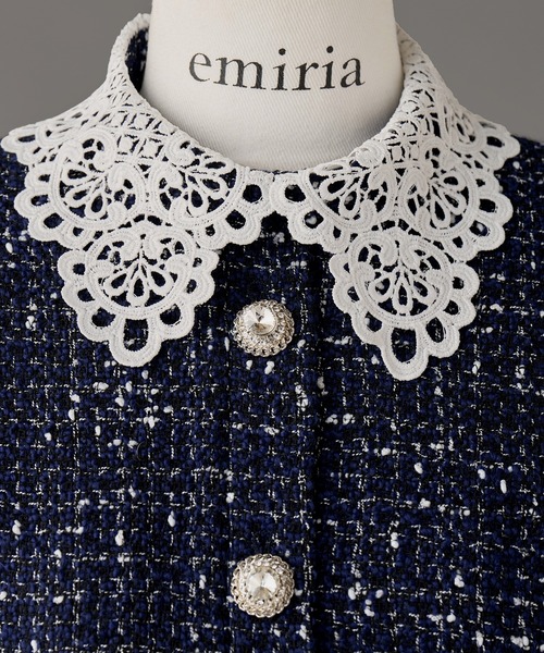 emiriawiz ワンピース Tweed Dress with Chemical Lace