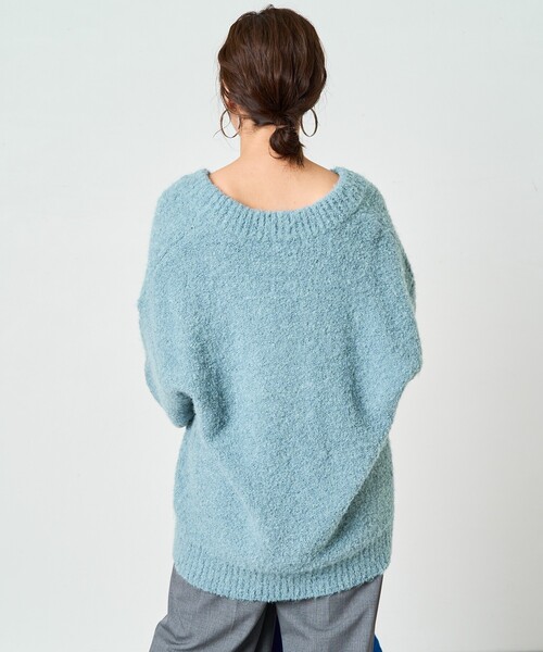 FREAK'S STORE ニット セーター 限定展開 ミニ ブークレ Vネック