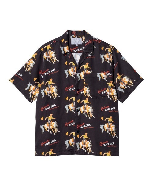Carhartt ブラック 半袖シャツ CARHARTT (カーハート) 21AW ポケット 半袖Tシャツ ブラック