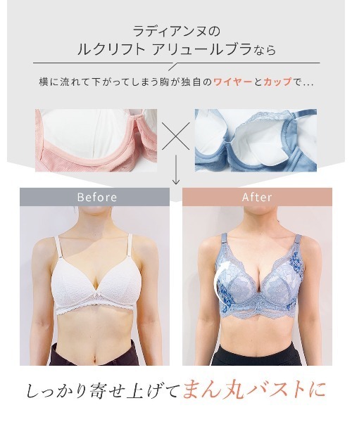 RADIANNE ブラジャー ショーツセット 「バストも脇背中もこれ一