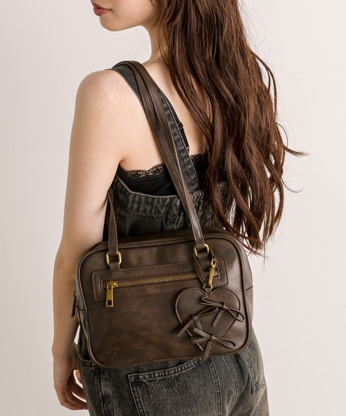 OLIVE des ショルダーバッグ バッグ リボンハートポーチ付き