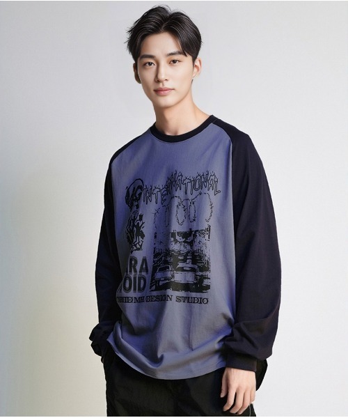 tシャツ 「mahagrid/マハグリッド」 INTERNATIONAL RAGLAN LS TEE/インターナショナルラグラン ロンTEE レディー