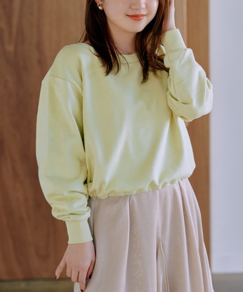 トレーナー スウェット ボートネックドロストスウェット 「低身長・小柄女性」 レディース メンズ トレーナー スウェット ボートネックドロストスウェット 「低