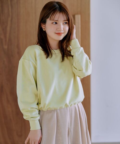 トレーナー スウェット ボートネックドロストスウェット 「低身長・小柄女性」 レディース メンズ トレーナー スウェット ボートネックドロストスウェット 「低