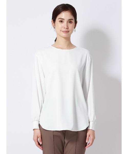 ブラウス シャツ PERFORMANCE BLOUSE ラウンドネックブラウス 8分袖