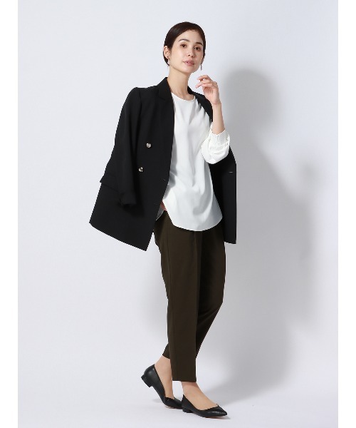 ブラウス シャツ PERFORMANCE BLOUSE ラウンドネックブラウス 8分袖