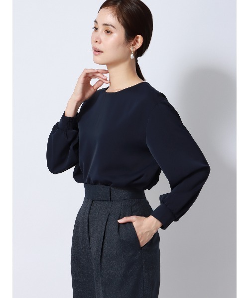 ブラウス シャツ PERFORMANCE BLOUSE ラウンドネックブラウス 8分袖