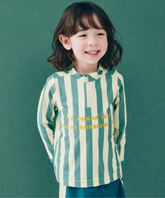 ラッシュガード 「ジュニア対応」ストライプハーフジップラッシュガード キッズ 子供 男の子