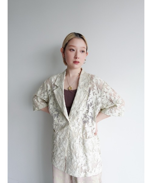 sahara コート アウター Leaf Lace Jacket/リーフレース