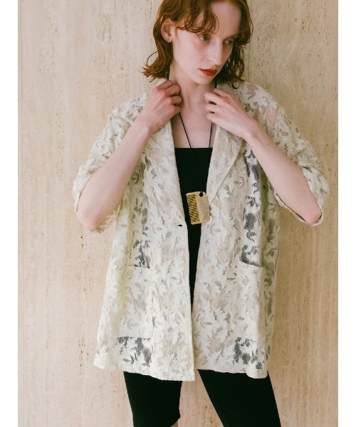 sahara コート アウター Leaf Lace Jacket/リーフレース