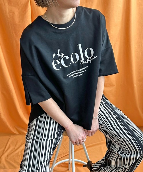 tシャツ ポンチョロゴTシャツ レディース
