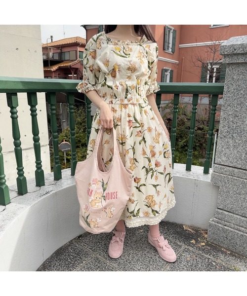 新品 チューリップうさぎプリントワンピース PINK HOUSE｜チューリップうさぎプリントワンピース | Rakuten