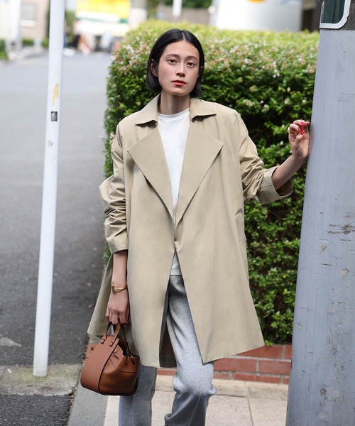 「ELFRANK」 チェスターコート FREE ブラック レディース_画像5