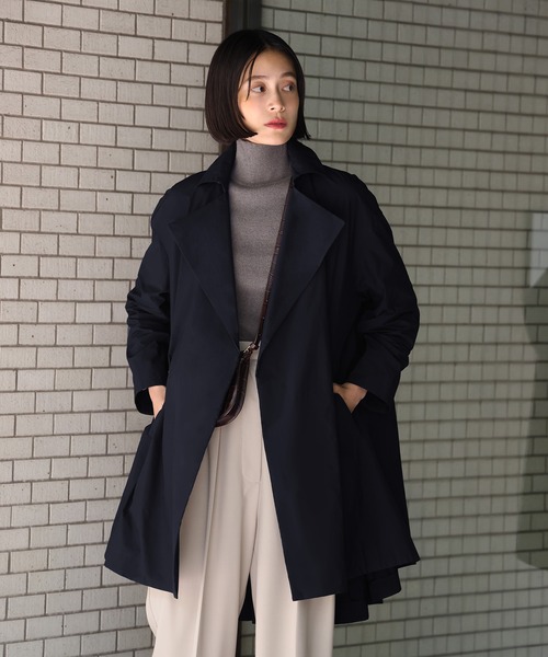 「ELFRANK」 チェスターコート FREE ブラック レディース_画像7