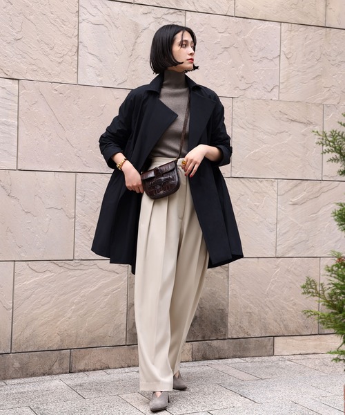 「ELFRANK」 チェスターコート FREE ブラック レディース_画像8