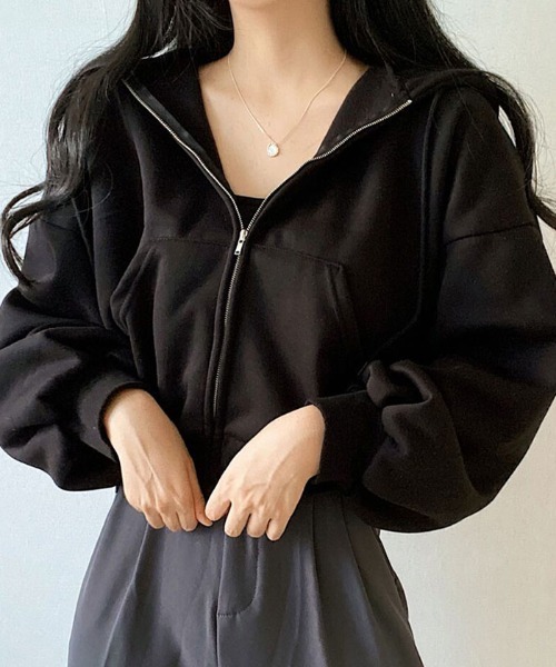 ナチェ NACHE ジップアップパーカー ショート丈 ナチェ NACHE ジップ