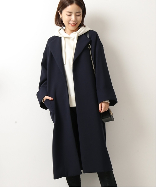 「Spick & Span」 ノーカラーコート 36 グレー レディース_画像3