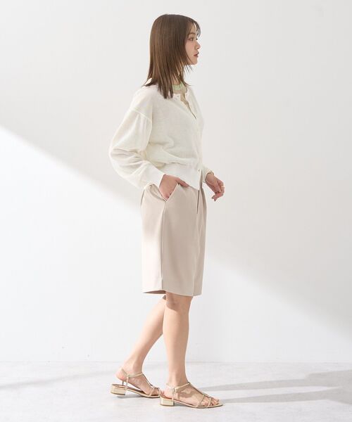 earth music&ecology カーディガン 接触冷感シアークルーニット