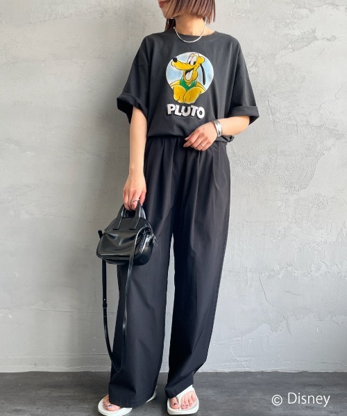 tシャツ 「JEANS FACTORY CLOTHES/ジーンズファクトリークローズ」 PLUTO / ダメージ キャラクターTシャツ レディース メ JEANS FACTORY Clothes tシャツ 「JEANS CLOTHES/ジーンズ
