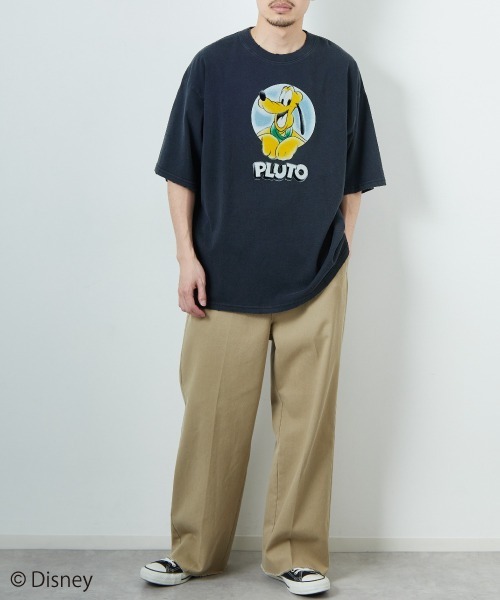 tシャツ 「JEANS FACTORY CLOTHES/ジーンズファクトリークローズ」 PLUTO / ダメージ キャラクターTシャツ レディース メ Jeans Factory Clothes [ジーンズファクトリークローズ] PLUTO