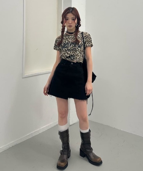 Y2K デニムスカート ショート丈 アシンメトリー スカート 可愛い SLY デニムスカート J/W ASYMMETRY REMAKE S/SK-E ジャスト
