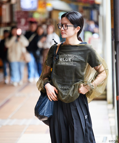 tシャツ 「EVA*PSG」 JP  PATTERND BLUE TEE レディース