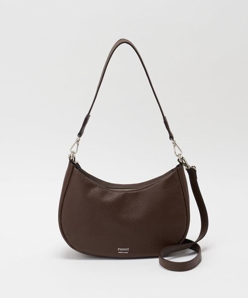 RUSSET　✳️新品未使用✳️　ショルダーバッグ　グレー系 russet グレー レザー ショルダーバッグ 新品未使用（角スレあり