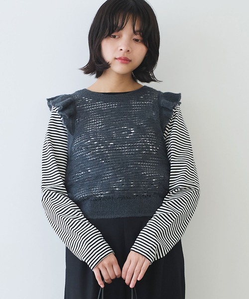 ニット セーター hana hana mohair ベスト レディース