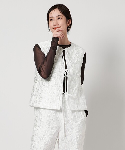UNITED ARROWS ジャガードベスト UNITED ARROWS フラワージャガード ベスト - ファッション通販