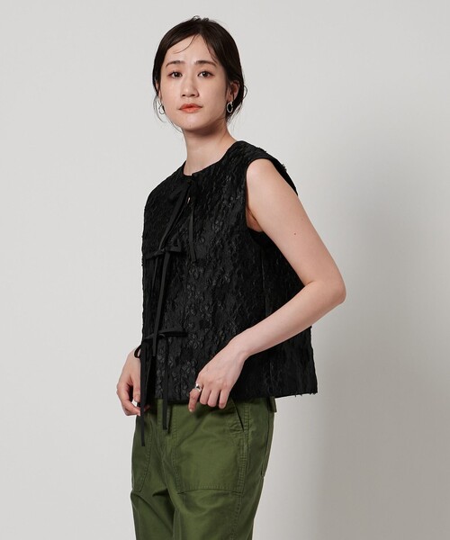休日限定 UNITED レディース フラワージャガード ジレ ベスト ARROWS トップス