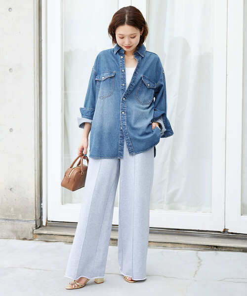 SLOBE IENA ブラウス シャツ 「WEB限定/追加」LE DENIM BDU