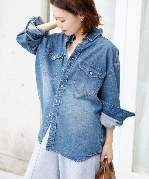 SLOBE IENA ブラウス シャツ 「WEB限定/追加」LE DENIM BDU