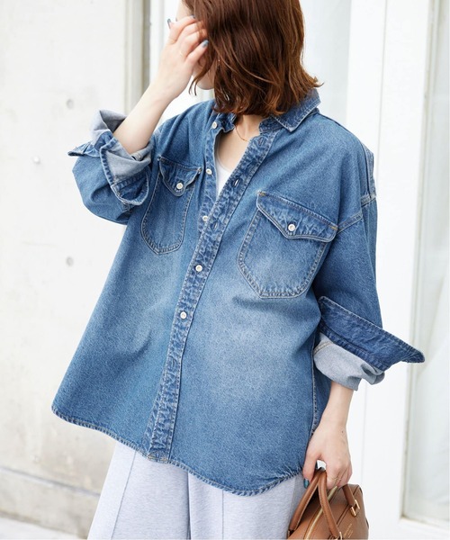 SLOBE IENA ブラウス シャツ 「WEB限定/追加」LE DENIM BDU