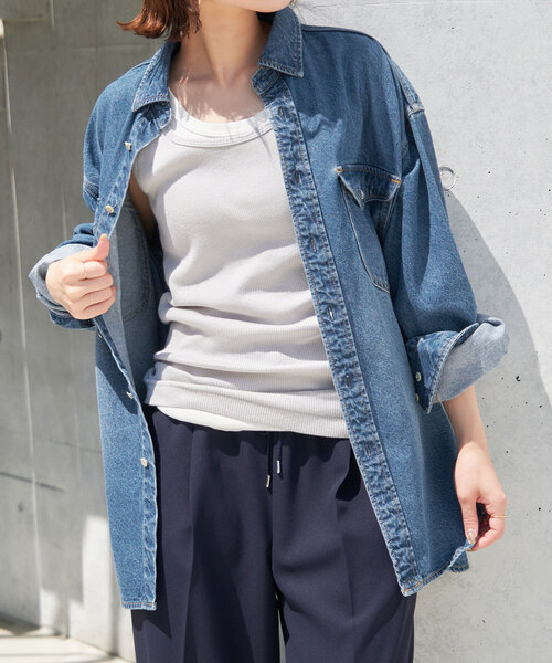ブラウス シャツ 「WEB限定/追加」LE DENIM BDUシャツ レディース SLOBE IENA ブラウス シャツ 「WEB限定/追加」LE DENIM BDU