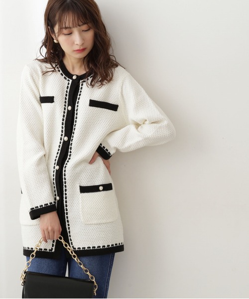 「PROPORTION BODY DRESSING」 ニットカーディガン MEDIUM ホワイト レディース