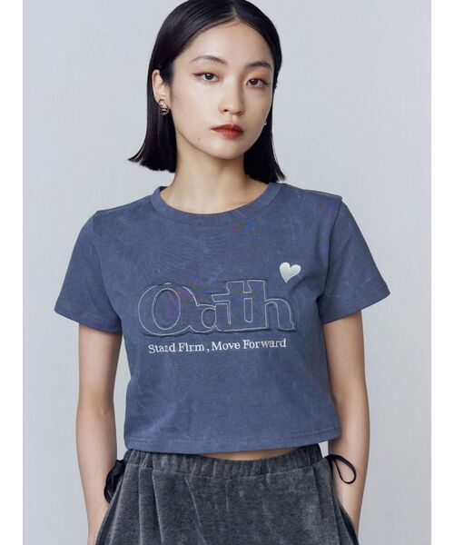 EMODA 新作　Tシャツ セール】マークユニットロングTシャツ（Tシャツ/カットソー