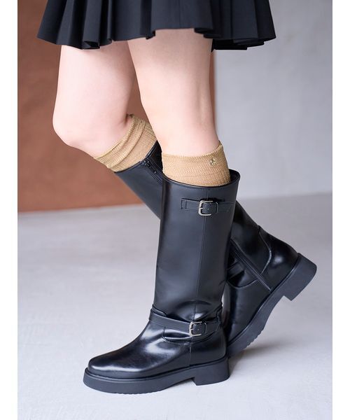 定価22880円　SNIDEL スナイデル　ブーツ　新品　M 黒 SNIDEL（スナイデル） ブーツ フィットロングブーツ レディース