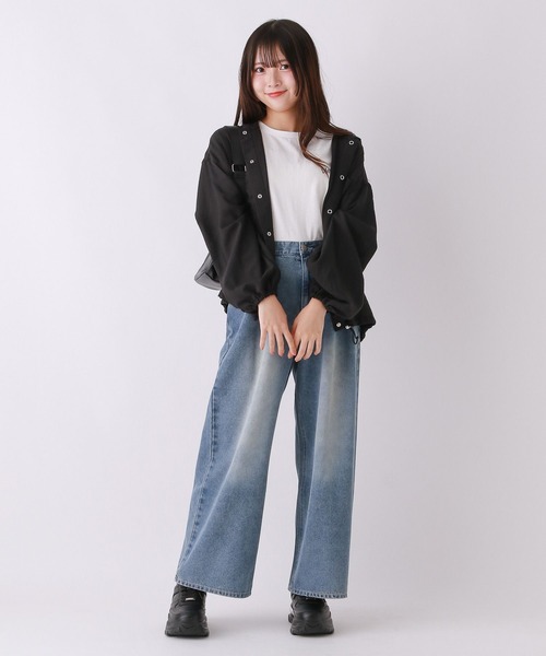 スマイリページ　ラボ服　らぼ服　ハンドメイド　服　12/26出品② repipi armario（レピピアルマリオ） パーカー スパンボイルルーズ