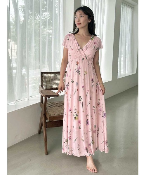 SNIDEL HOME カットカシュクール ワンピース ルームウェア　パジャマ SNIDEL HOME パジャマ ルームウェア 「接触冷感」カット