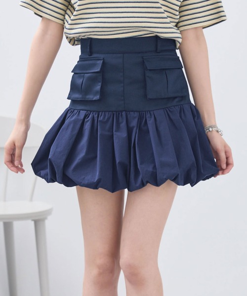 RGRG スカート 立体ポケット異素材バルーンミニスカート : ZOZOTOWN