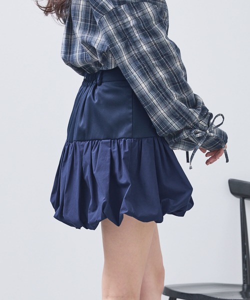 RGRG スカート 立体ポケット異素材バルーンミニスカート : ZOZOTOWN