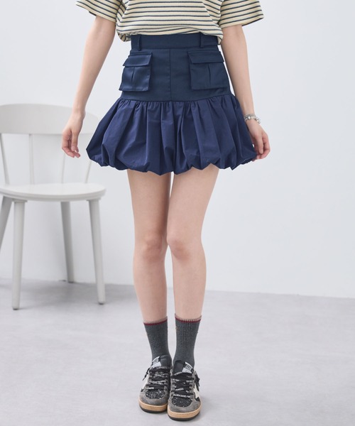 RGRG スカート 立体ポケット異素材バルーンミニスカート : ZOZOTOWN
