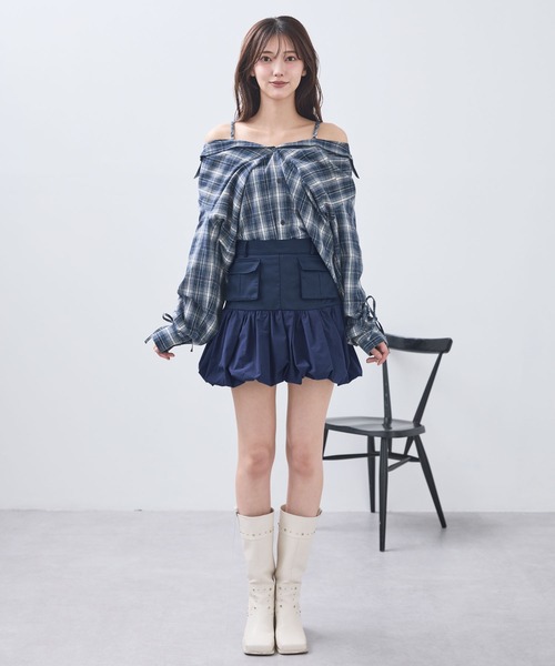 RGRG スカート 立体ポケット異素材バルーンミニスカート : ZOZOTOWN