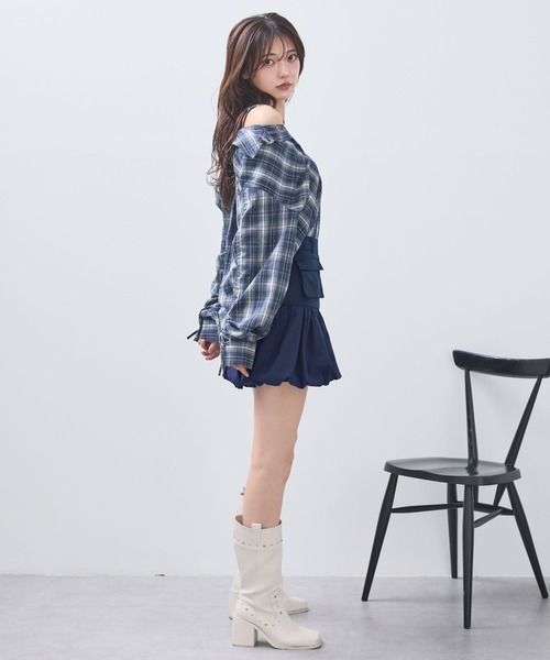 RGRG スカート 立体ポケット異素材バルーンミニスカート : ZOZOTOWN
